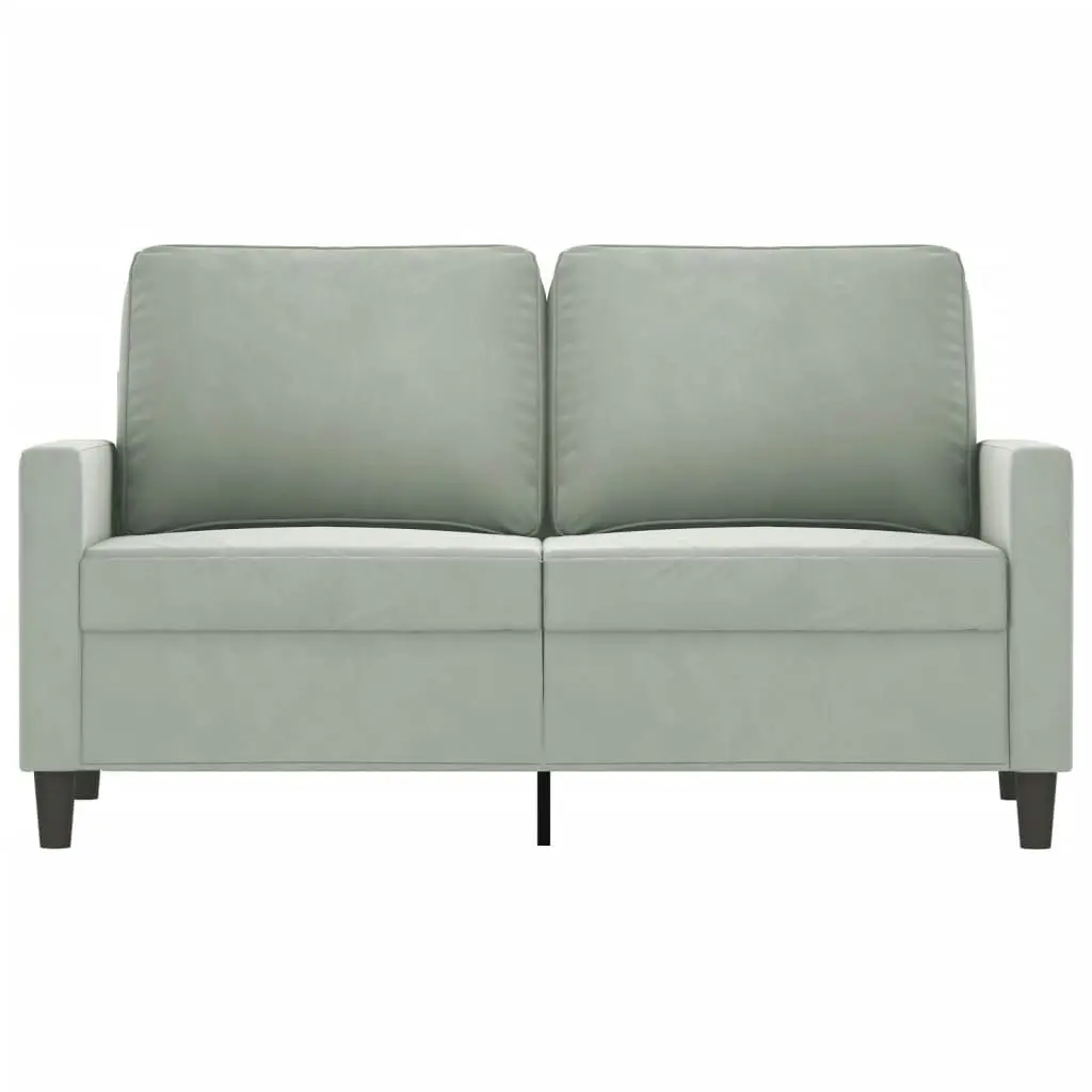 2-Seater Sofa Light Grey 120 cm Velvet 359189