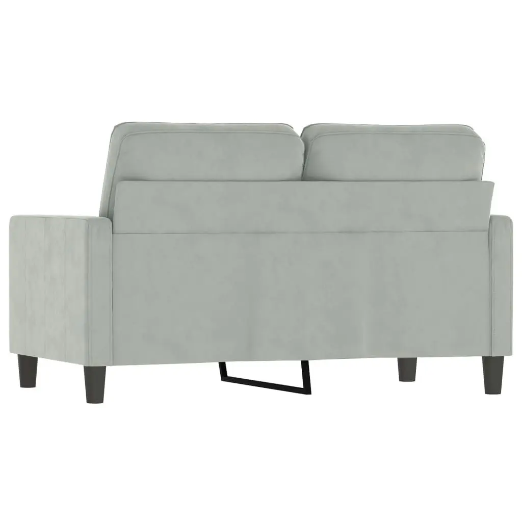 2-Seater Sofa Light Grey 120 cm Velvet 359189