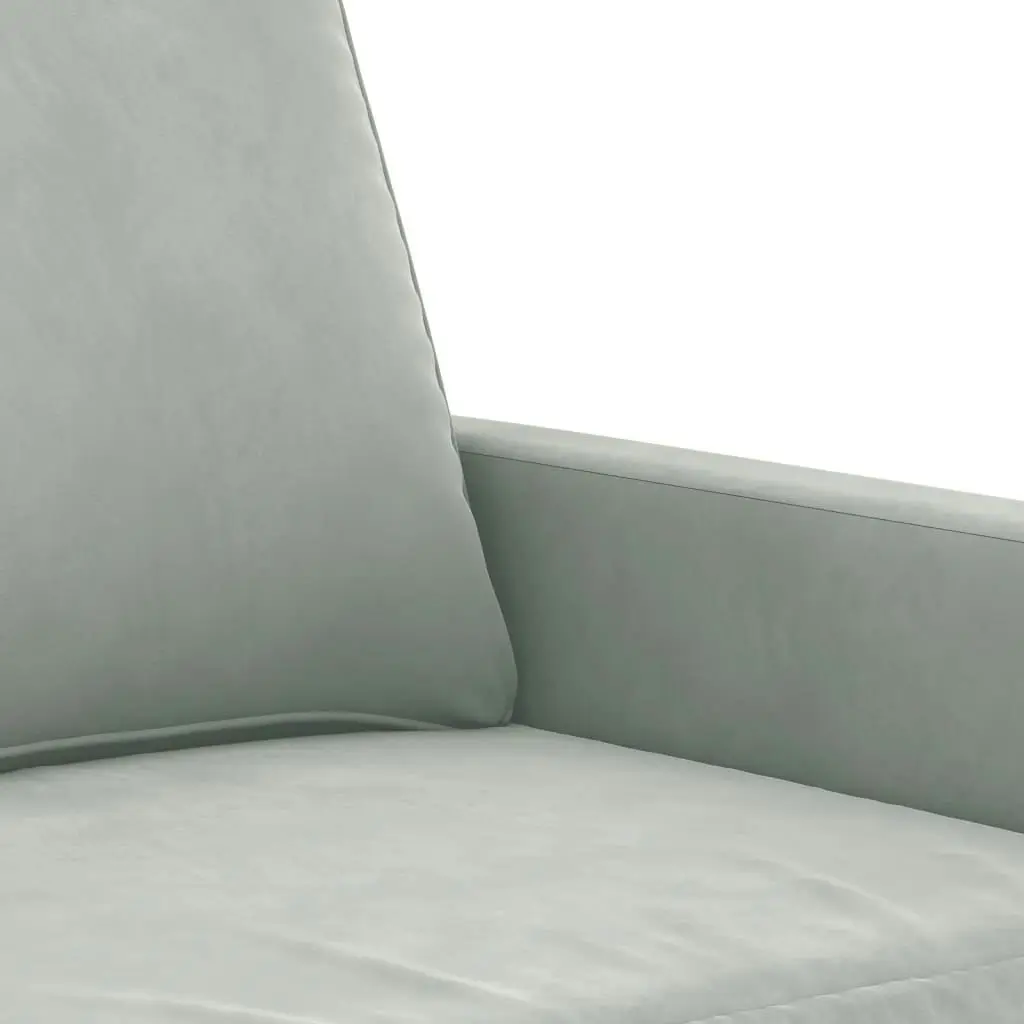 2-Seater Sofa Light Grey 120 cm Velvet 359189