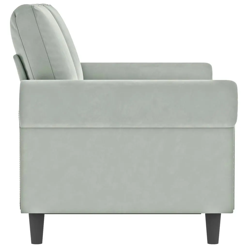 2-Seater Sofa Light Grey 120 cm Velvet 359519