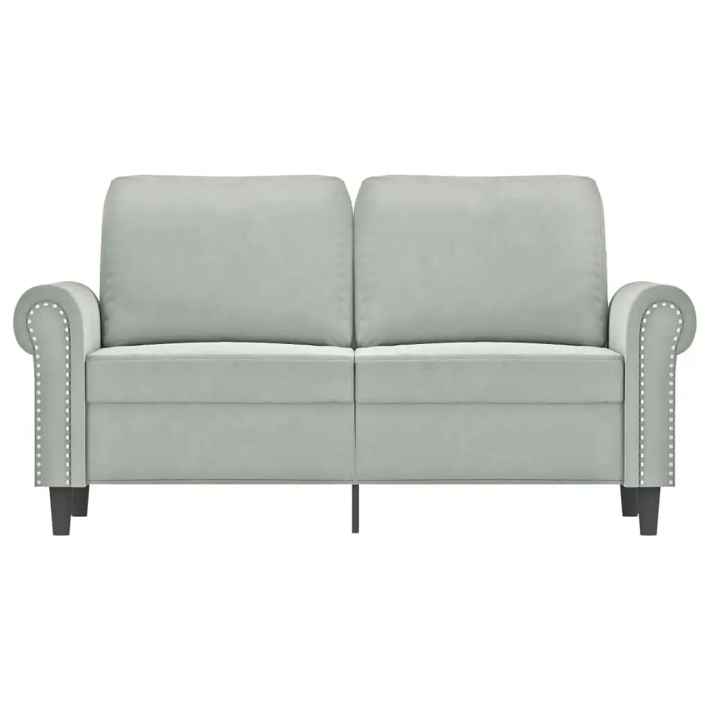 2-Seater Sofa Light Grey 120 cm Velvet 359519