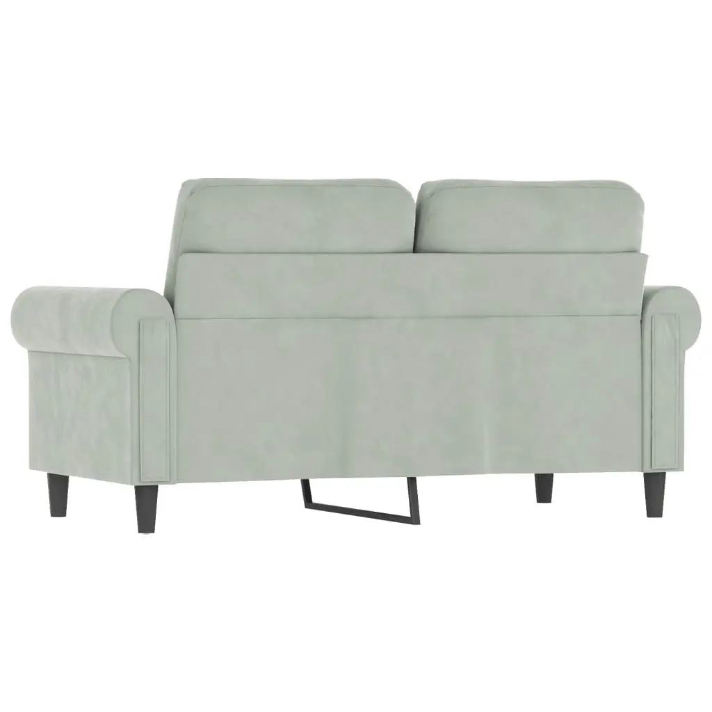 2-Seater Sofa Light Grey 120 cm Velvet 359519