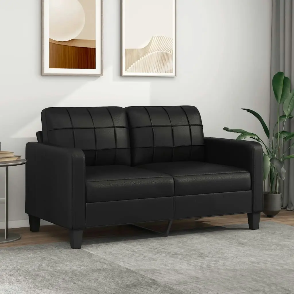 2-Seater Sofa Black 140 cm Faux Leather 359117