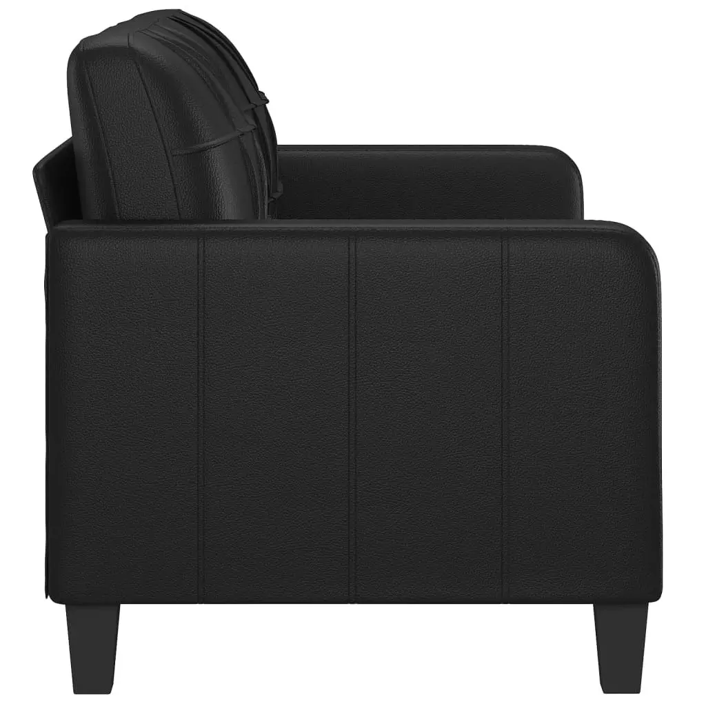 2-Seater Sofa Black 140 cm Faux Leather 359117