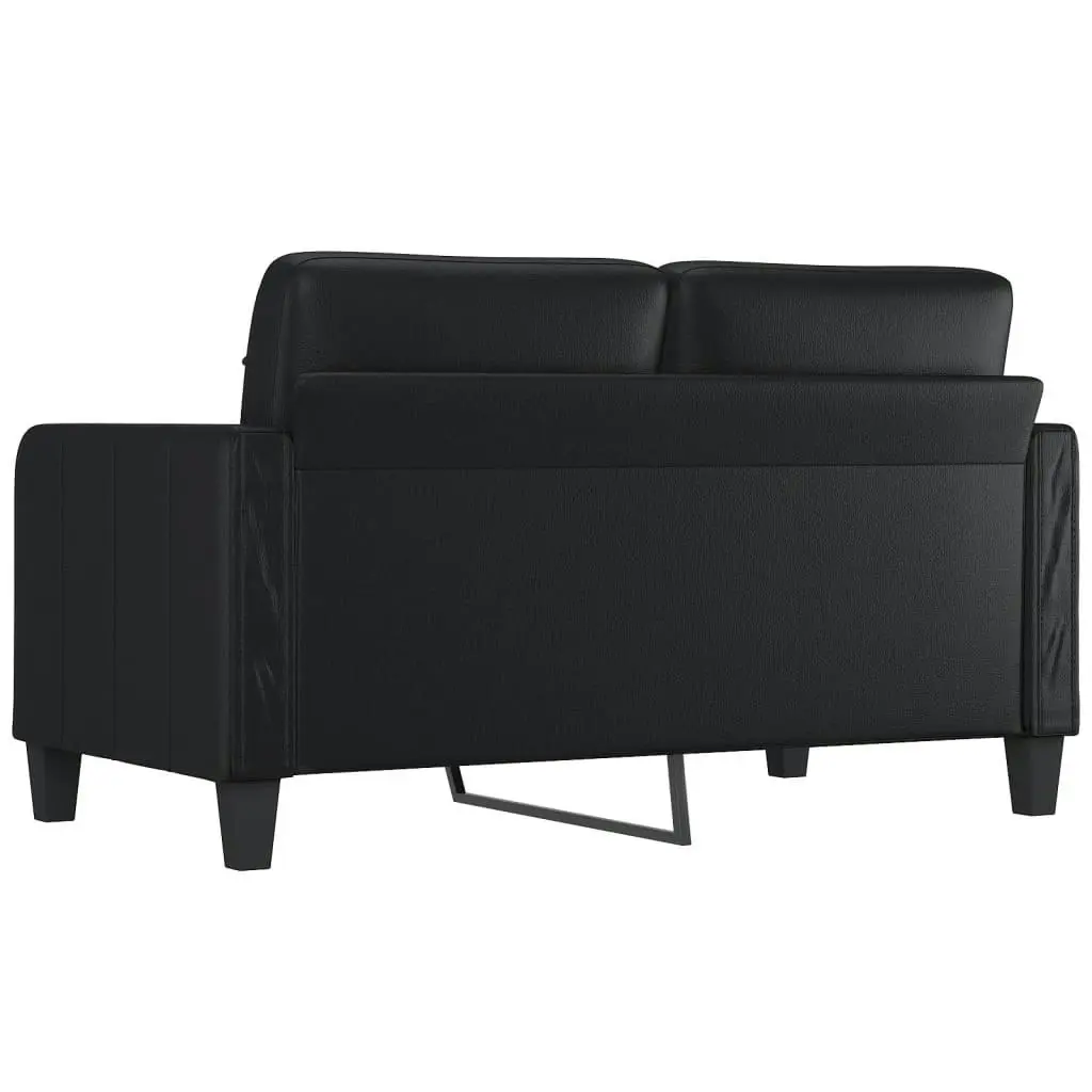 2-Seater Sofa Black 140 cm Faux Leather 359117