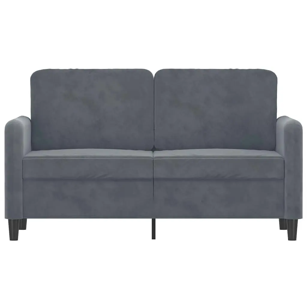 2-Seater Sofa Dark Grey 120 cm Velvet 359433