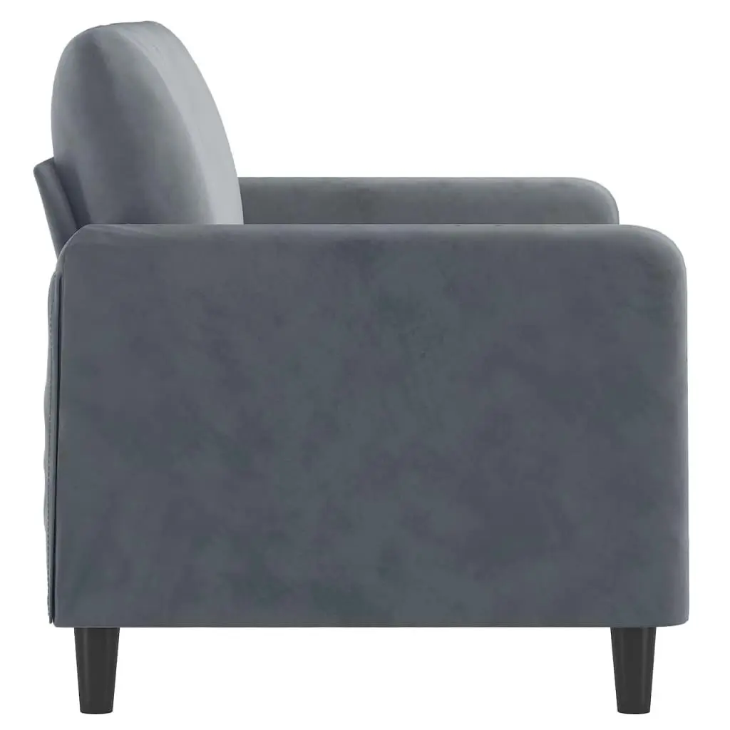 2-Seater Sofa Dark Grey 120 cm Velvet 359433