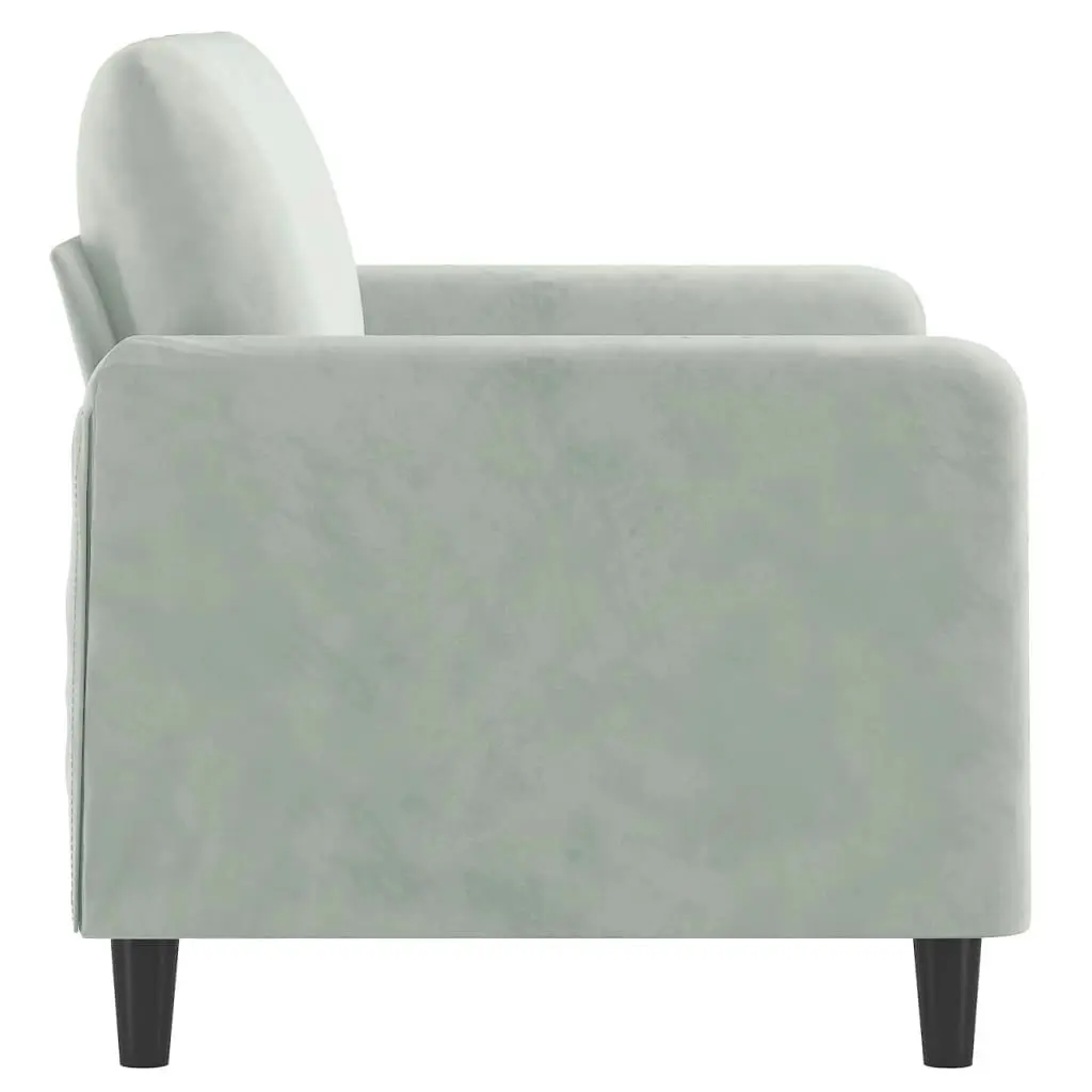 2-Seater Sofa Light Grey 120 cm Velvet 359432