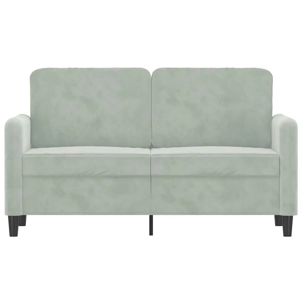 2-Seater Sofa Light Grey 120 cm Velvet 359432