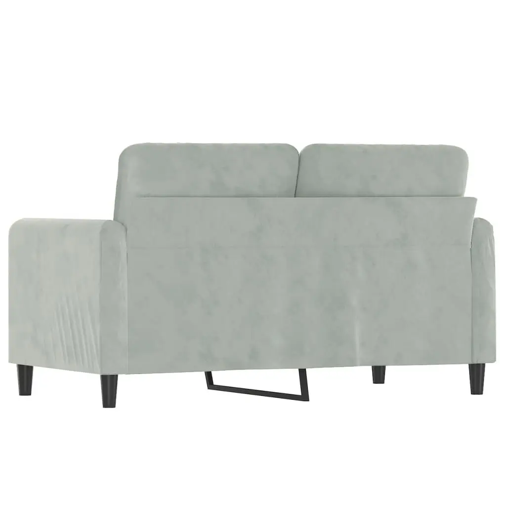 2-Seater Sofa Light Grey 120 cm Velvet 359432