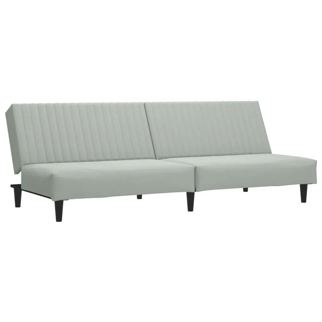 2 Piece Sofa Set Light Grey Velvet 3216274