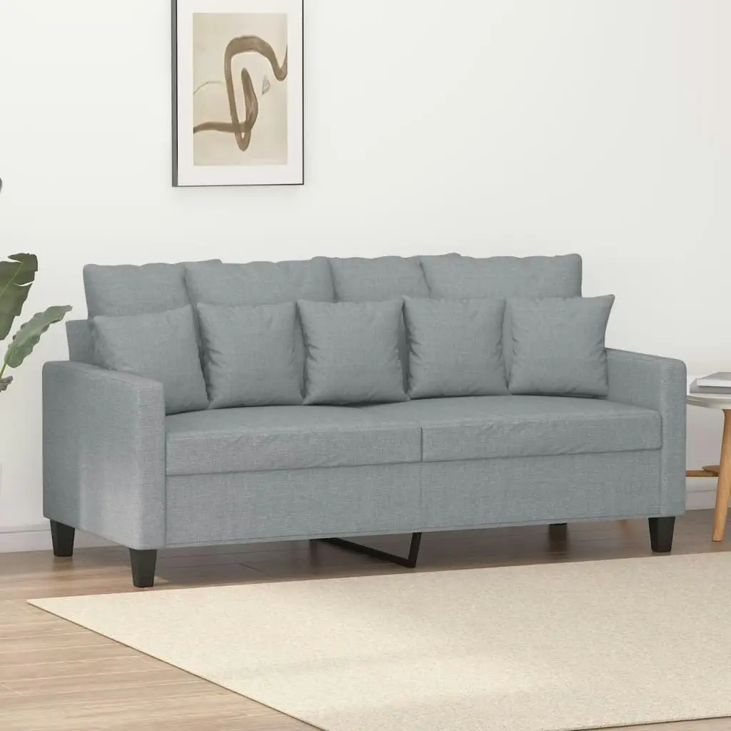 2-Seater Sofa Light Grey 140 cm Fabric 359267