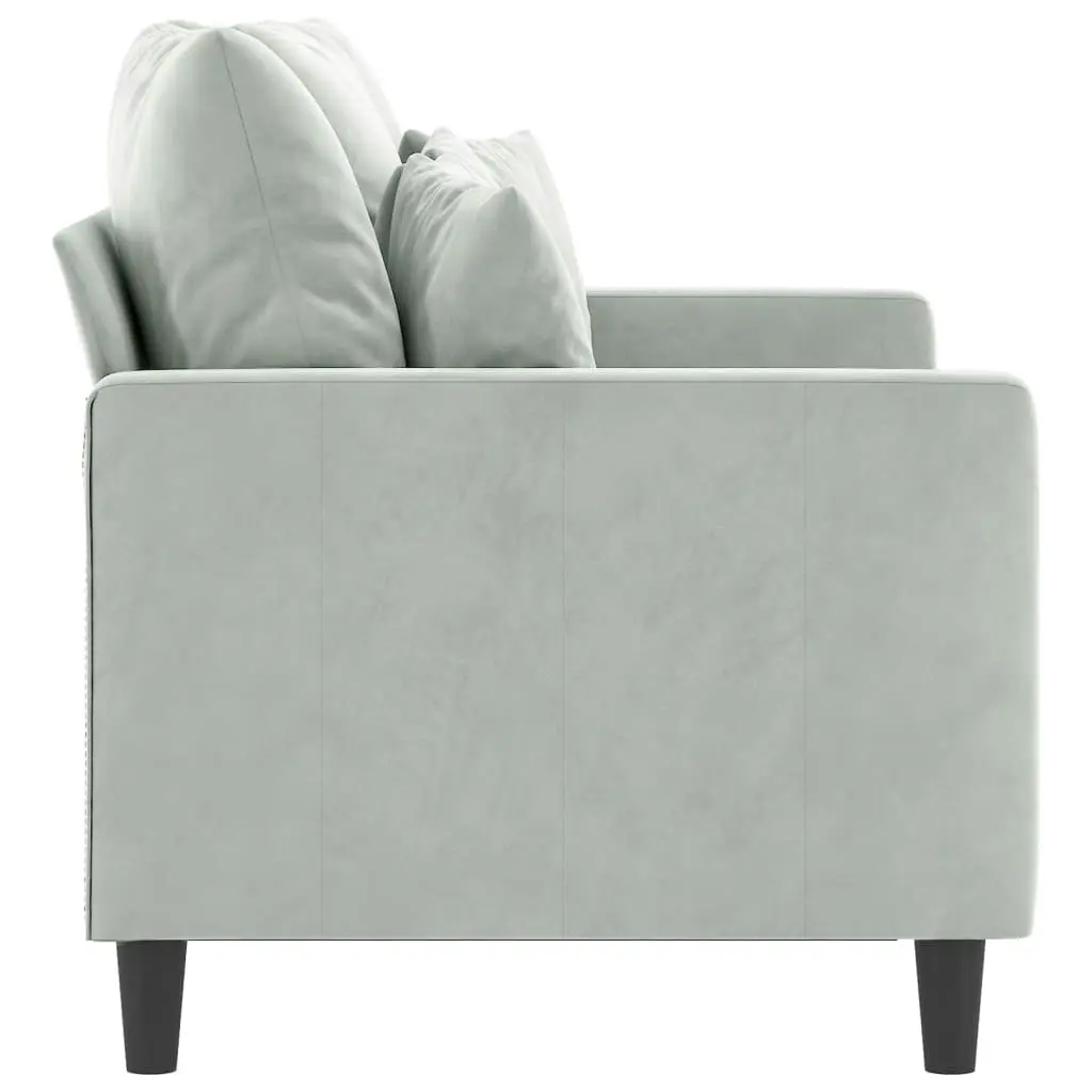 2-Seater Sofa Light Grey 120 cm Velvet 359293