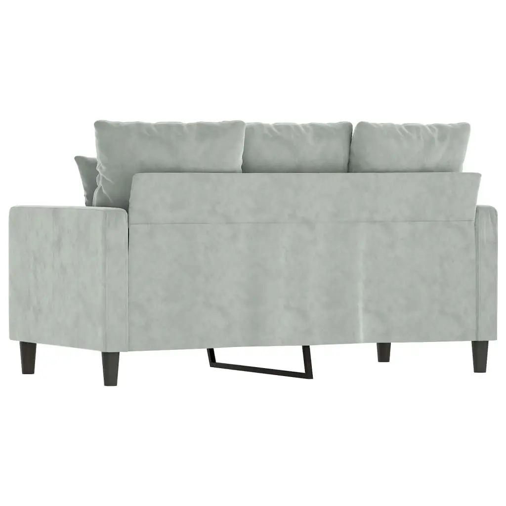 2-Seater Sofa Light Grey 120 cm Velvet 359293