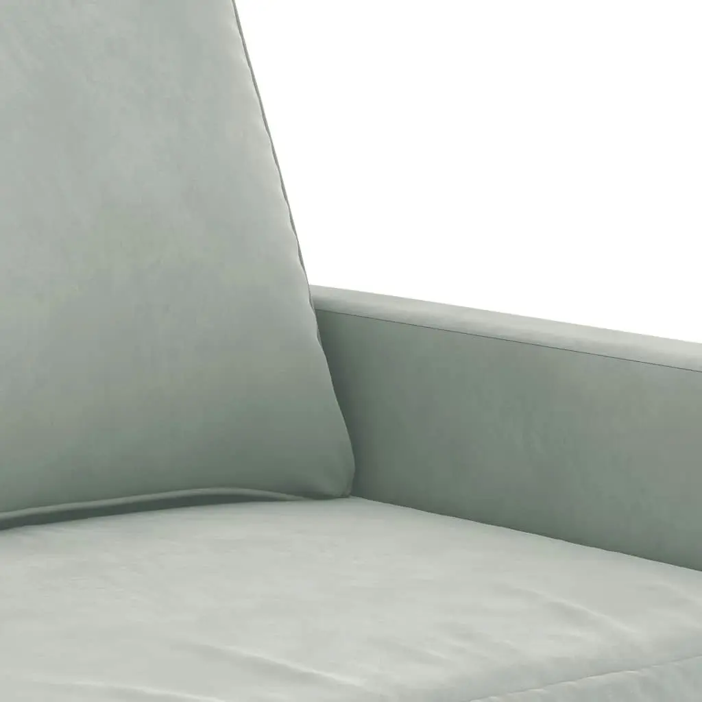 2-Seater Sofa Light Grey 140 cm Velvet 359199