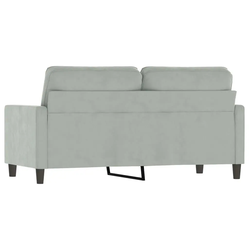 2-Seater Sofa Light Grey 140 cm Velvet 359199