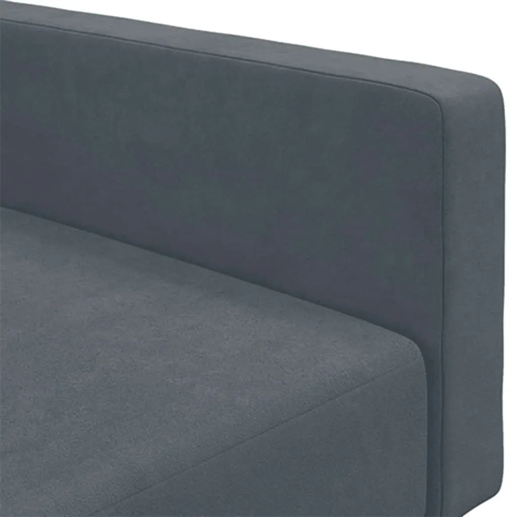 2-Seater Sofa Bed with Footstool Dark Grey Velvet 3216237