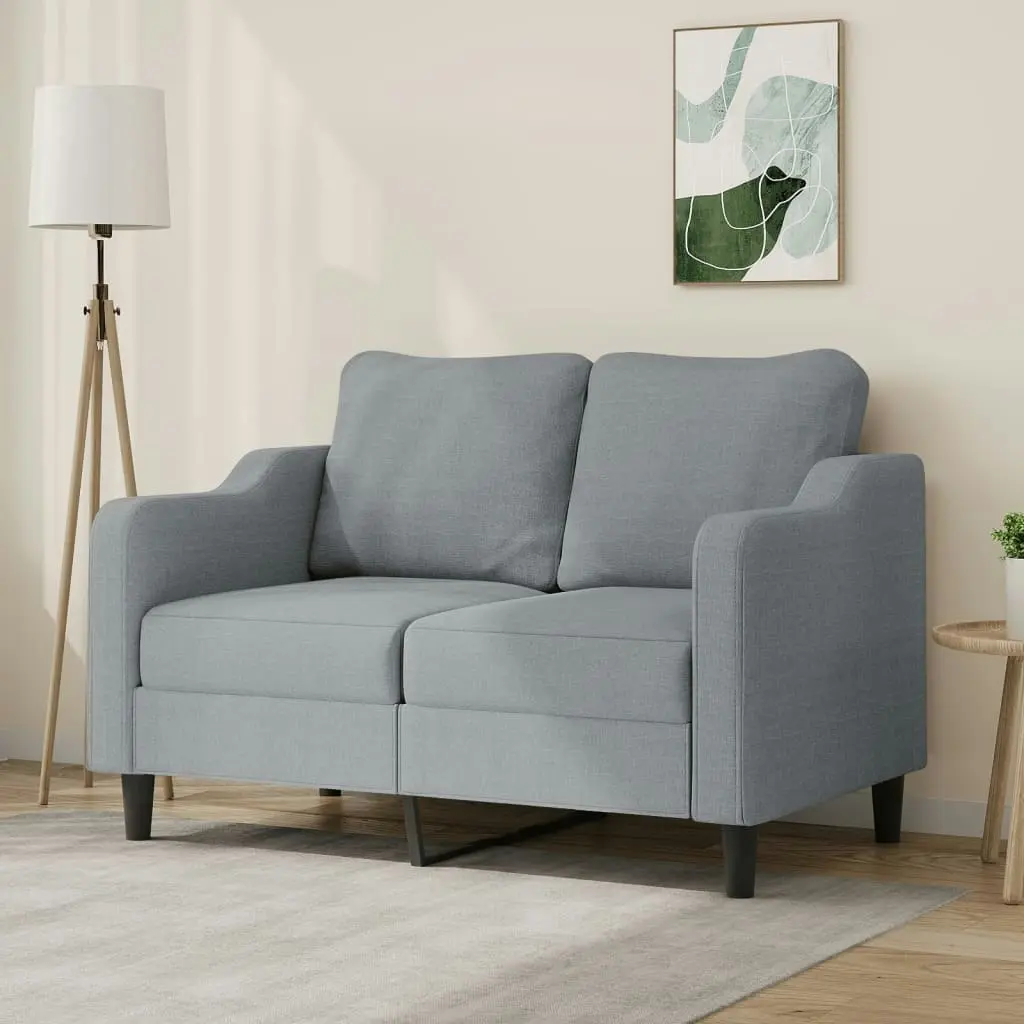 2-Seater Sofa Light Grey 120 cm Fabric 359351