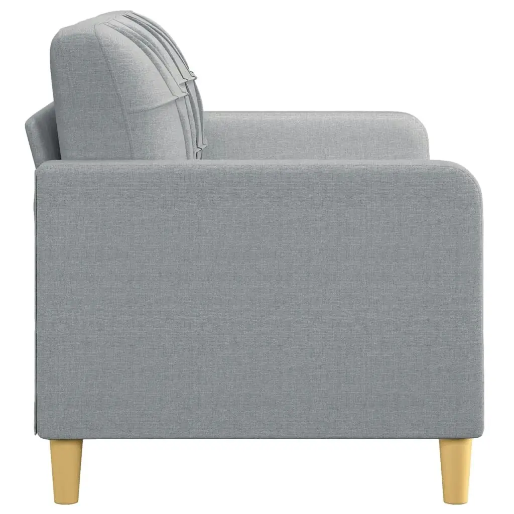 2-Seater Sofa Light Grey 140 cm Fabric 359091