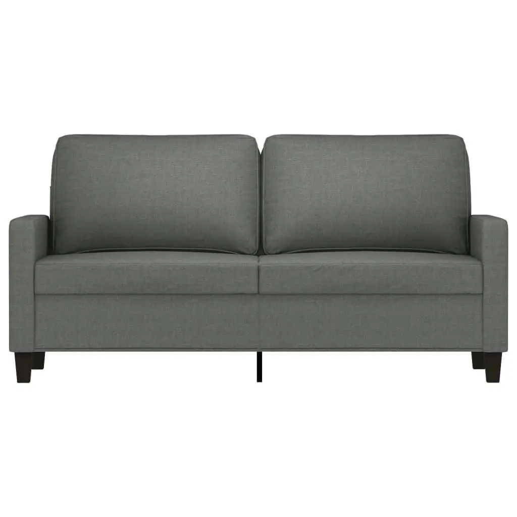 2-Seater Sofa Dark Grey 140 cm Fabric 359164