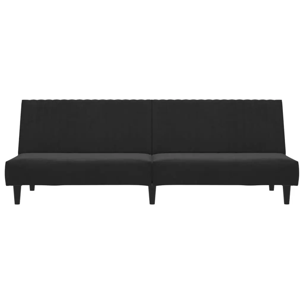 2-Seater Sofa Bed Black Velvet 337645