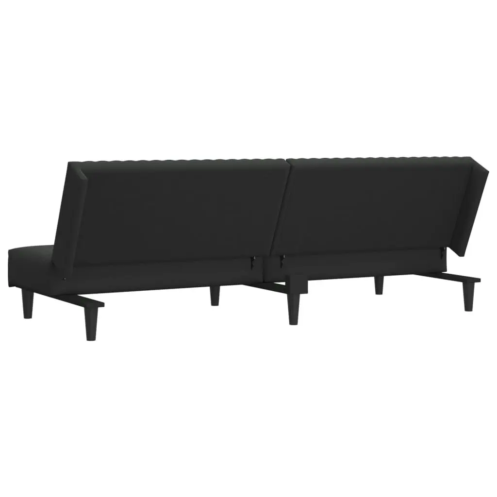 2-Seater Sofa Bed Black Velvet 337645