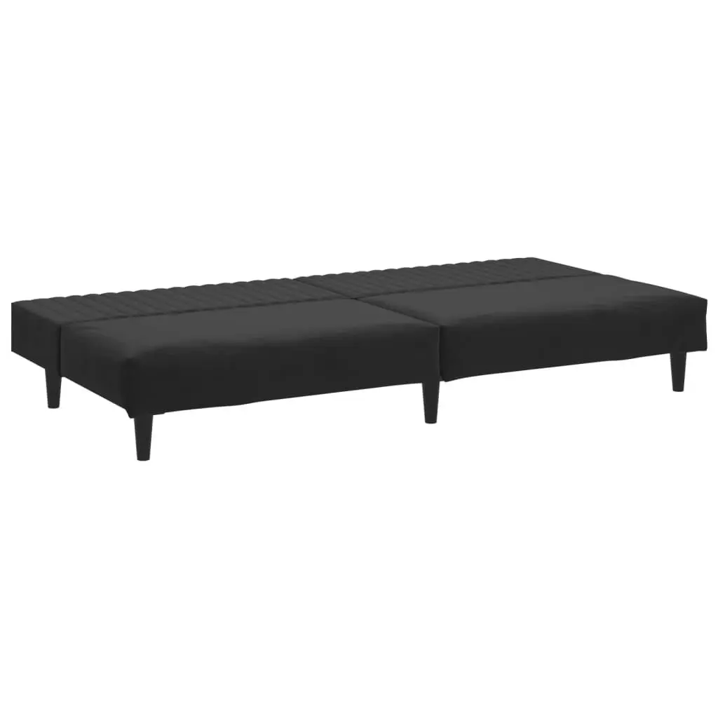 2-Seater Sofa Bed Black Velvet 337645