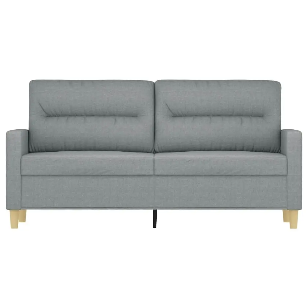 2-Seater Sofa Light Grey 140 cm Fabric 359235