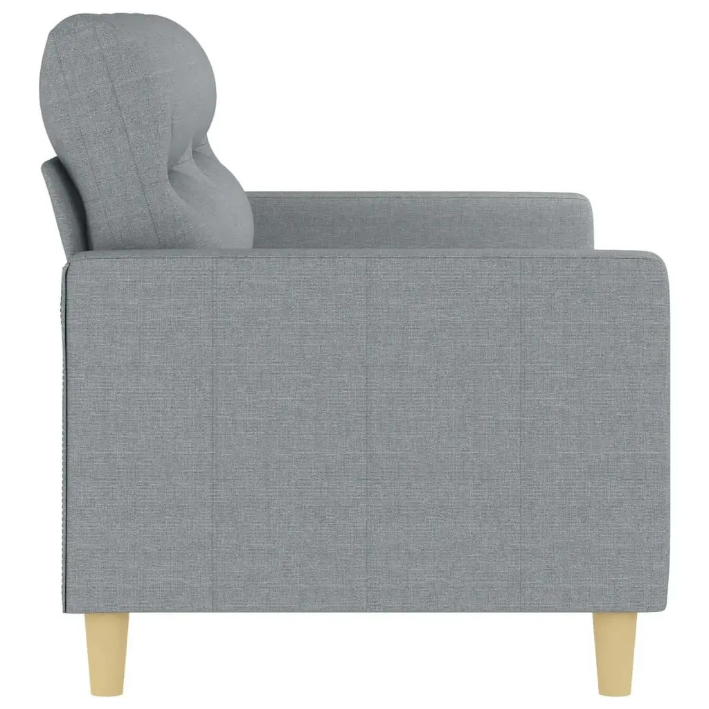 2-Seater Sofa Light Grey 140 cm Fabric 359235