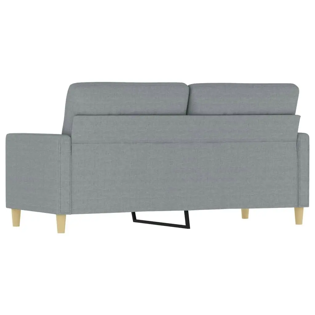 2-Seater Sofa Light Grey 140 cm Fabric 359235