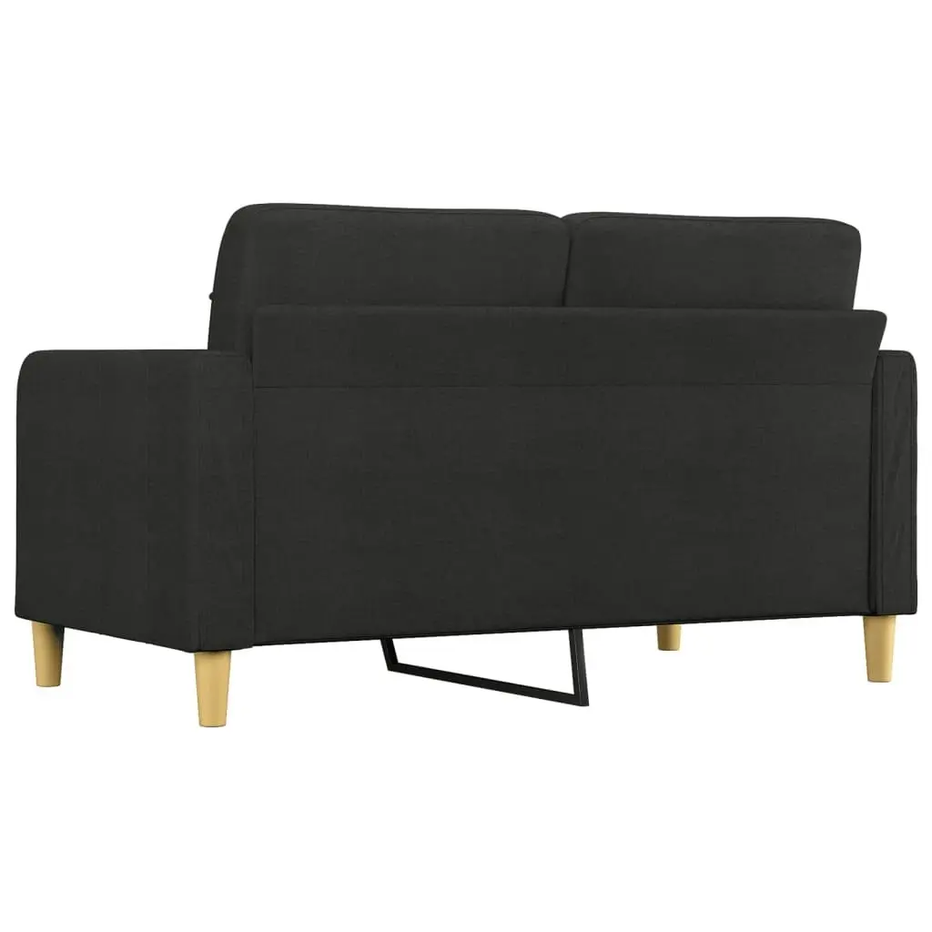 2-Seater Sofa Black 140 cm Fabric 359095