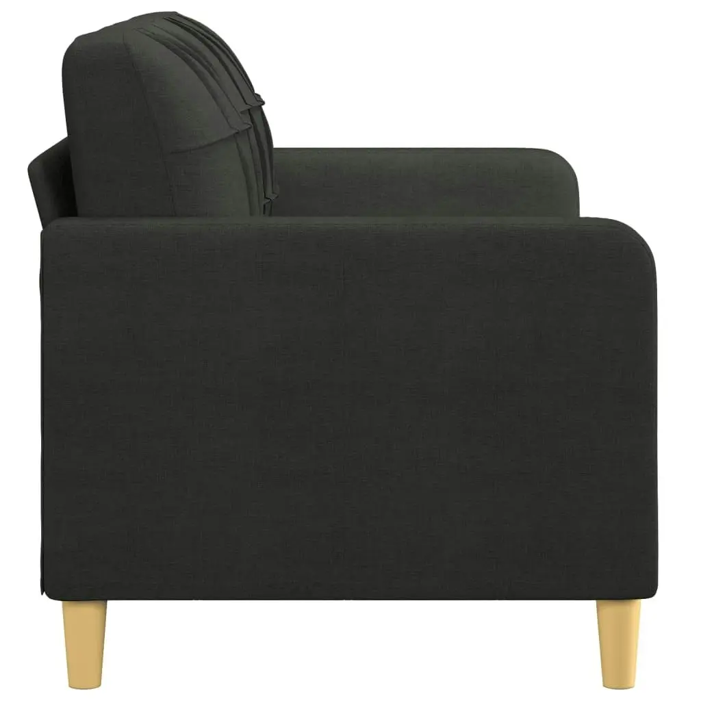 2-Seater Sofa Black 140 cm Fabric 359095