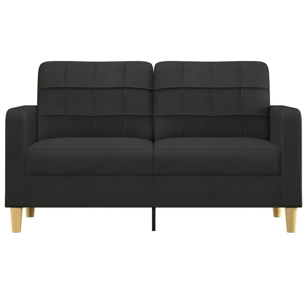 2-Seater Sofa Black 140 cm Fabric 359095