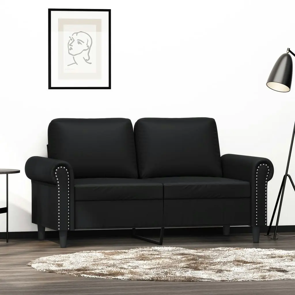 2-Seater Sofa Black 120 cm Faux Leather 359499