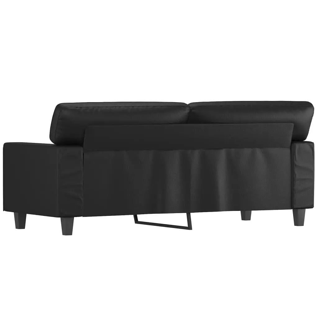 2-Seater Sofa Black 140 cm Faux Leather 359417