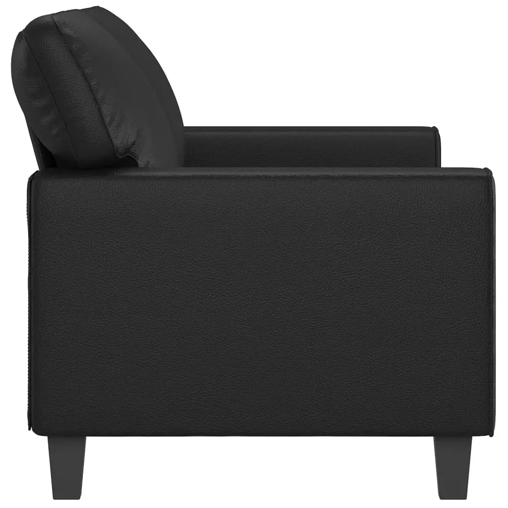 2-Seater Sofa Black 140 cm Faux Leather 359417