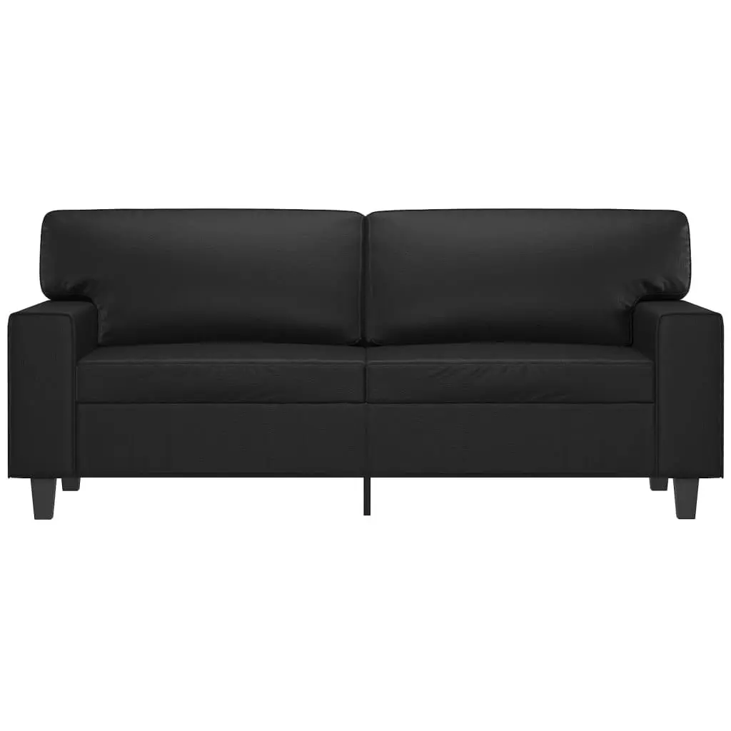 2-Seater Sofa Black 140 cm Faux Leather 359417