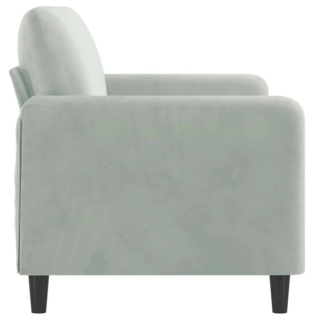 2-Seater Sofa Light Grey 140 cm Velvet 359442