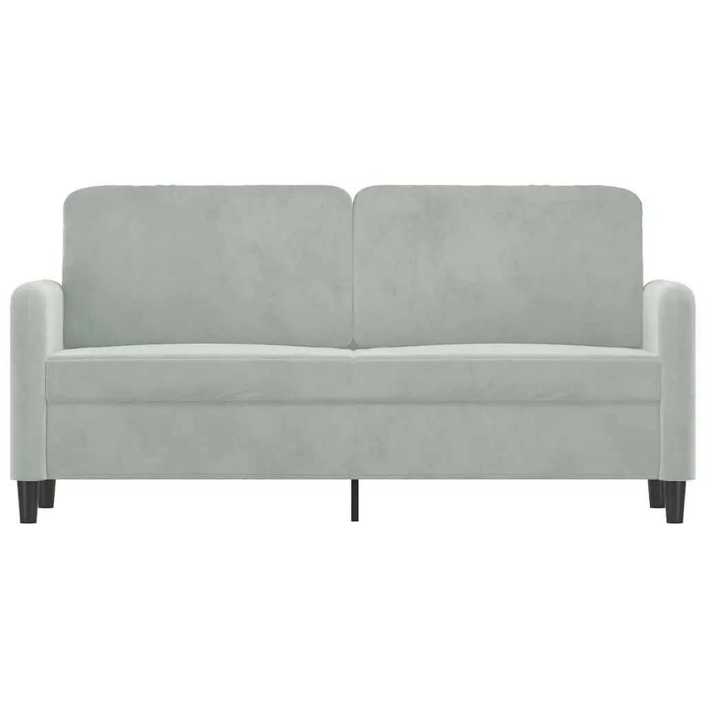 2-Seater Sofa Light Grey 140 cm Velvet 359442