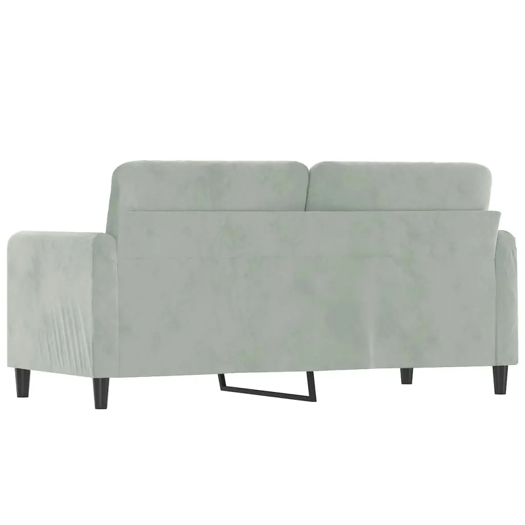 2-Seater Sofa Light Grey 140 cm Velvet 359442