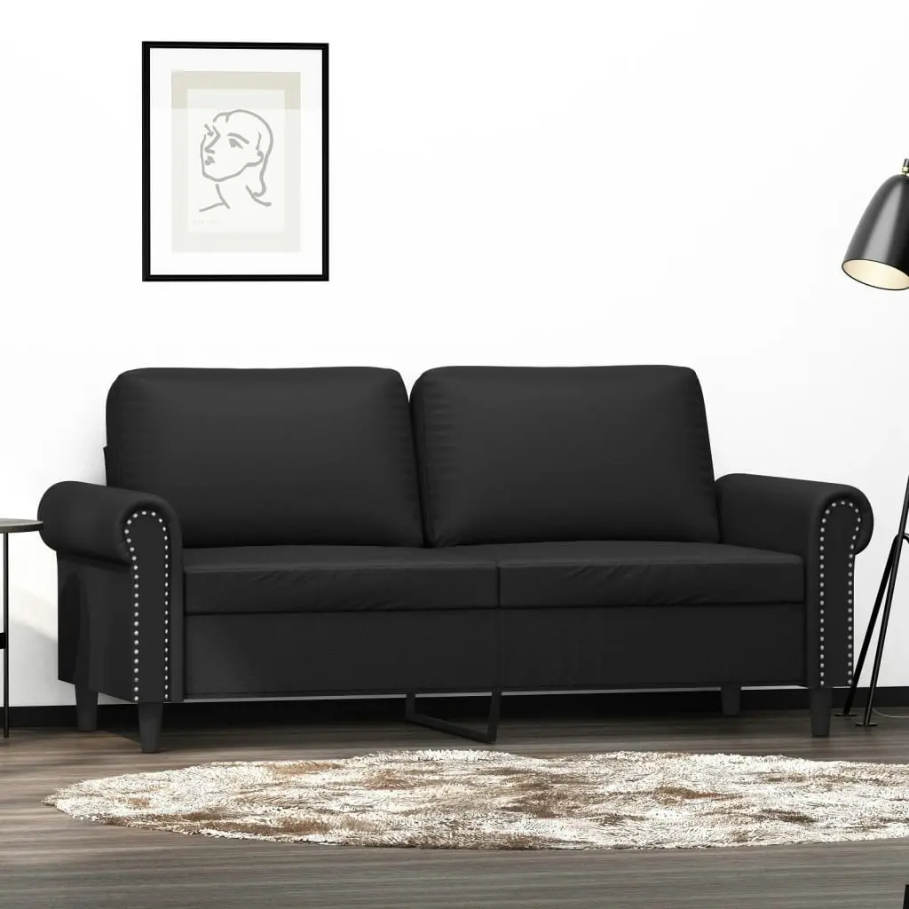 2-Seater Sofa Black 140 cm Faux Leather 359504