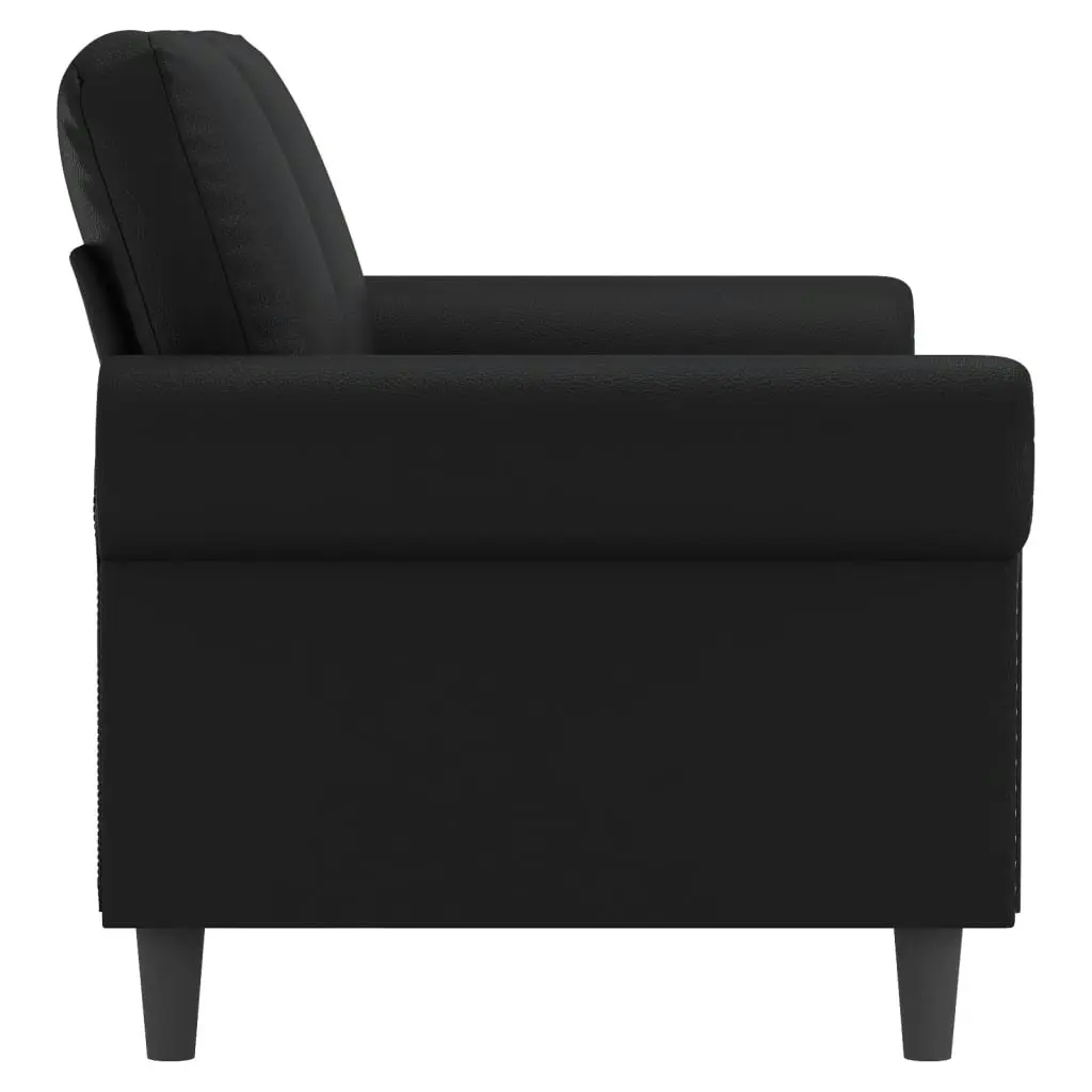 2-Seater Sofa Black 140 cm Faux Leather 359504