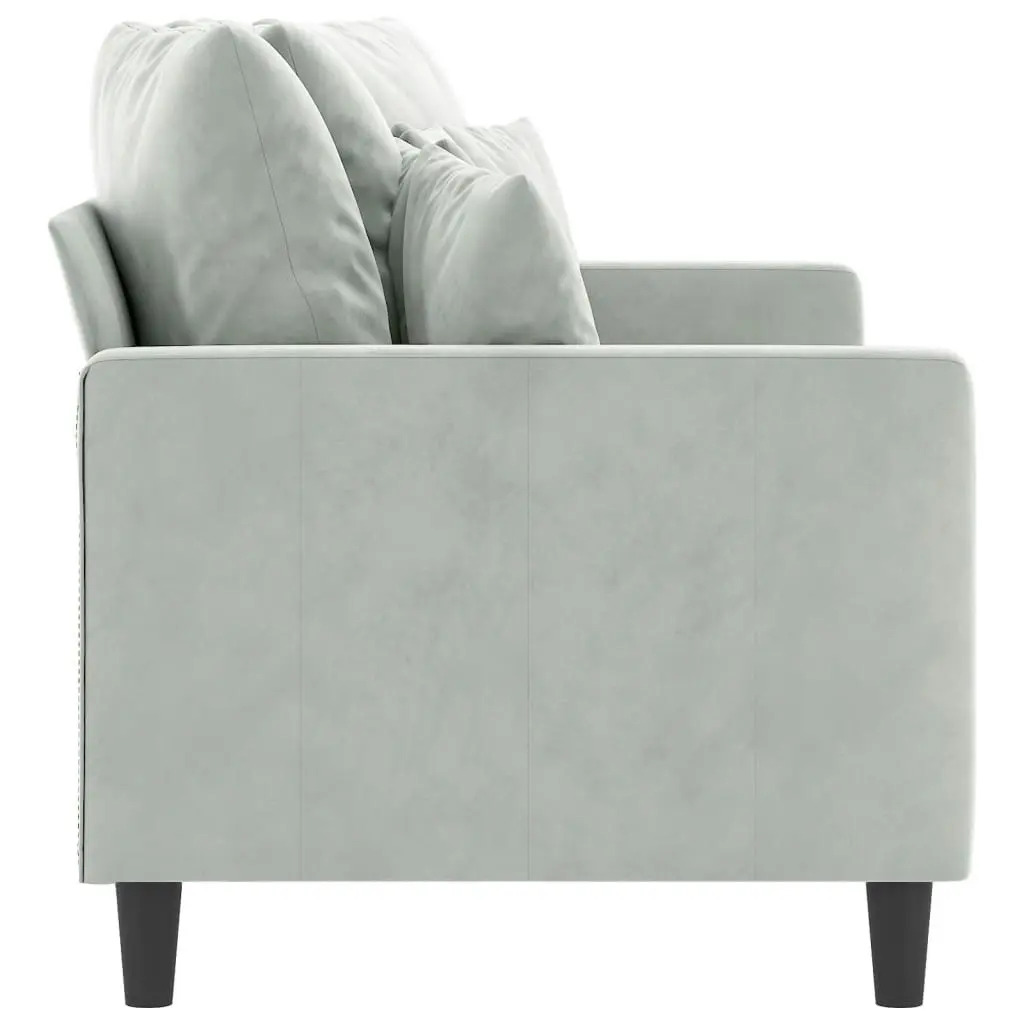 2-Seater Sofa Light Grey 140 cm Velvet 359303