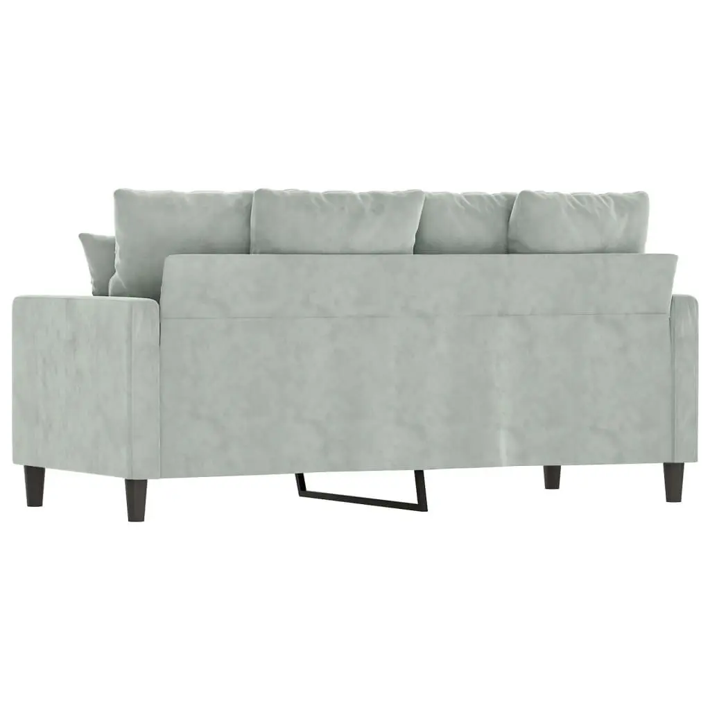 2-Seater Sofa Light Grey 140 cm Velvet 359303