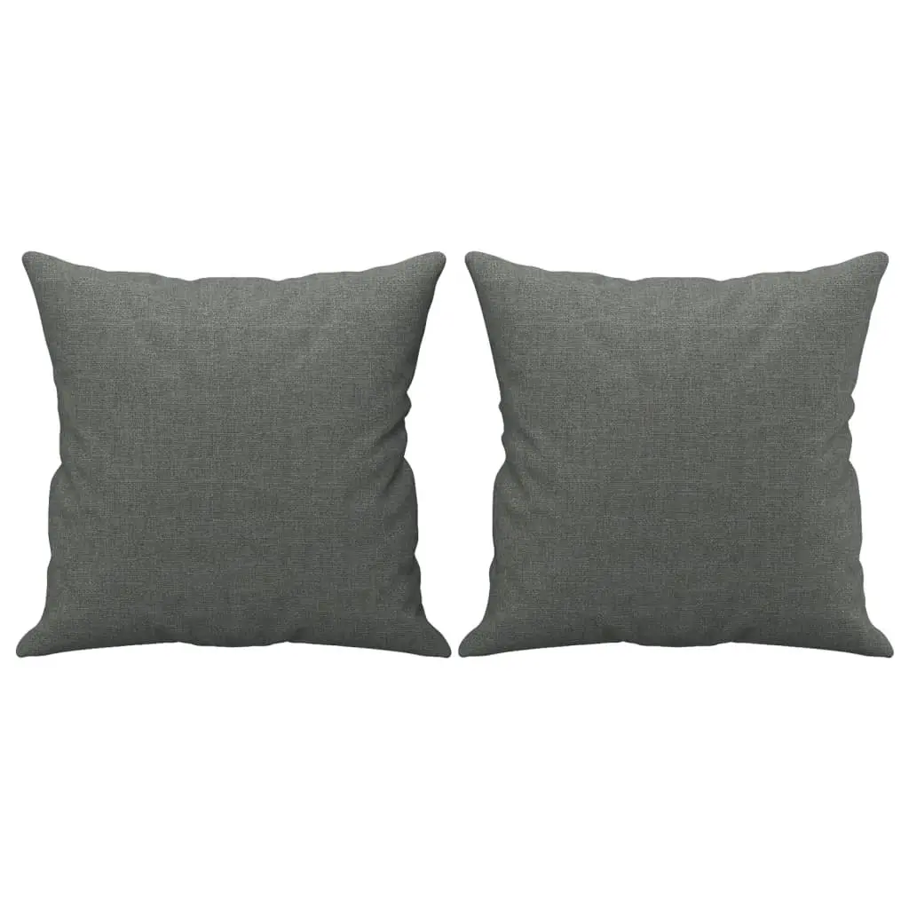 2-Seater Sofa with Throw Pillows Dark Grey 120 cm Fabric 3200902