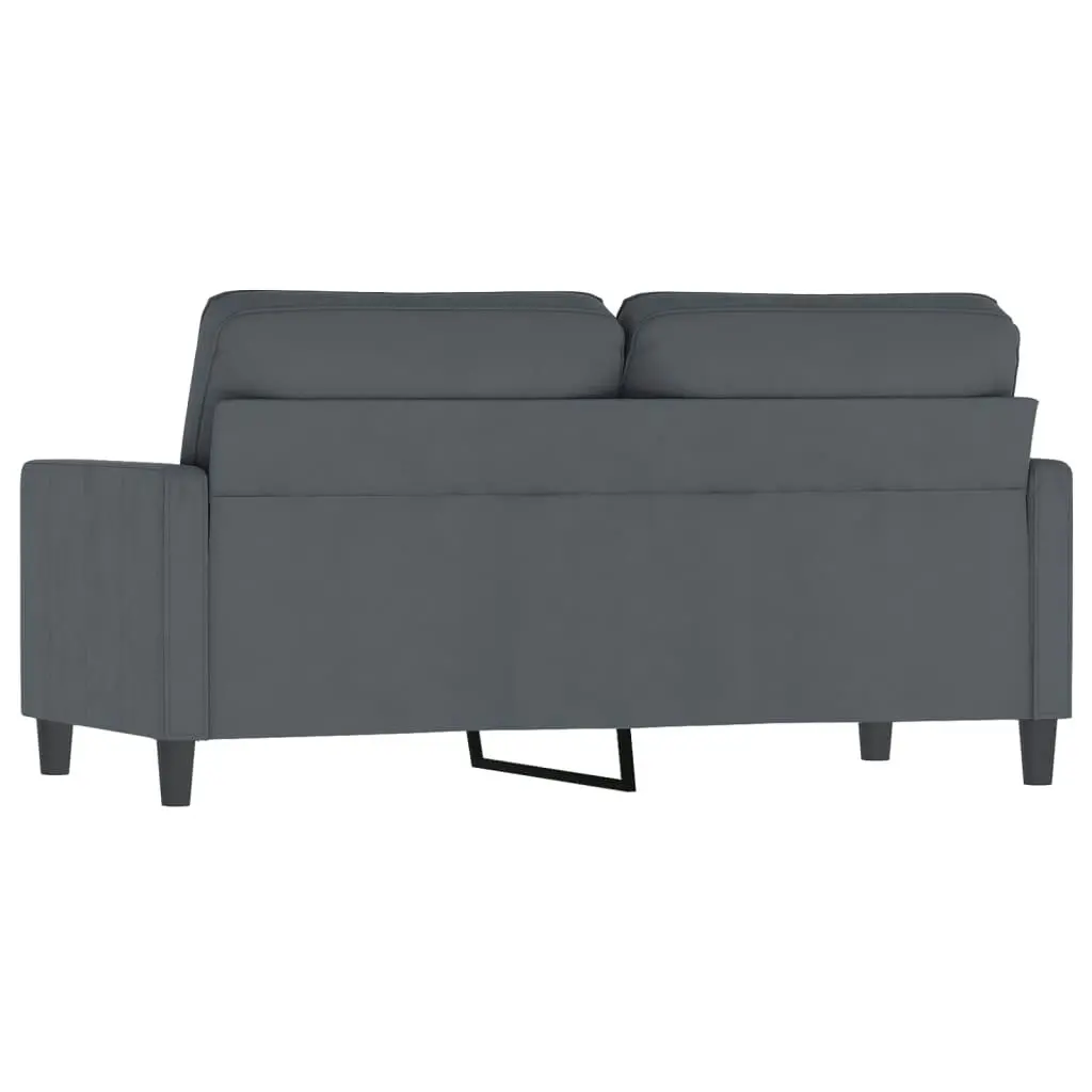 2-Seater Sofa Dark Grey 140 cm Velvet 359200