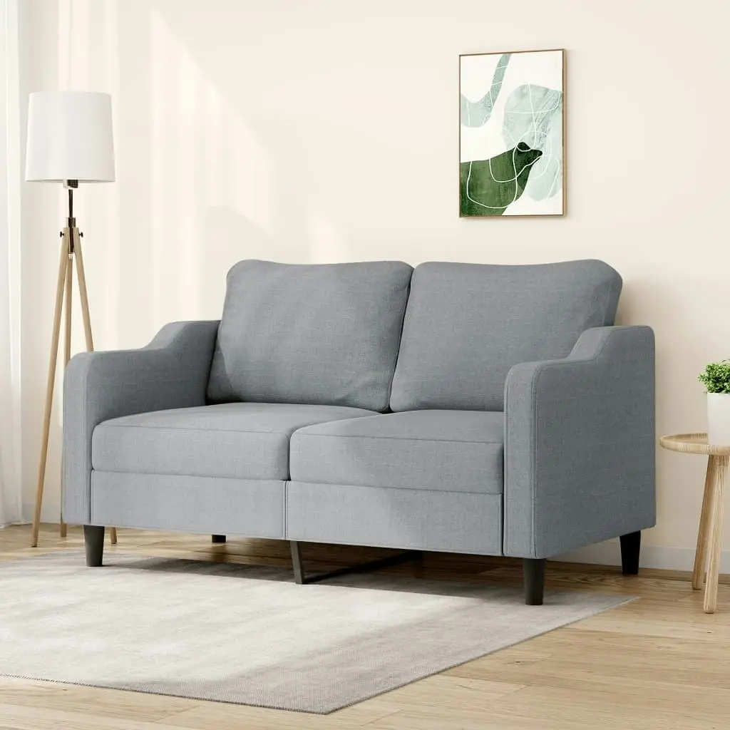 2-Seater Sofa Light Grey 140 cm Fabric 359359