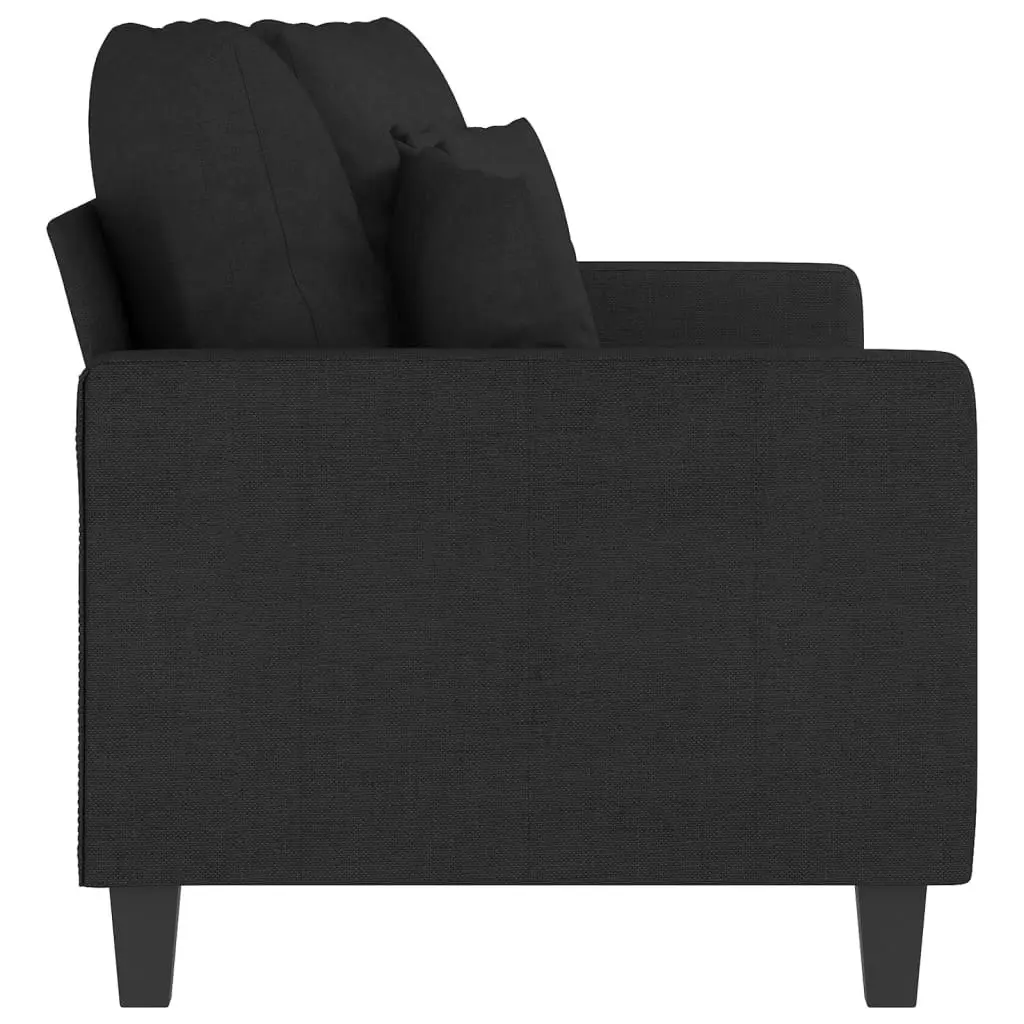 2-Seater Sofa Black 140 cm Fabric 359271