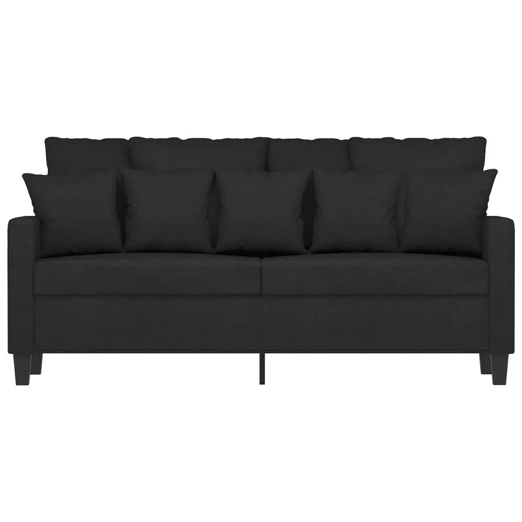 2-Seater Sofa Black 140 cm Fabric 359271