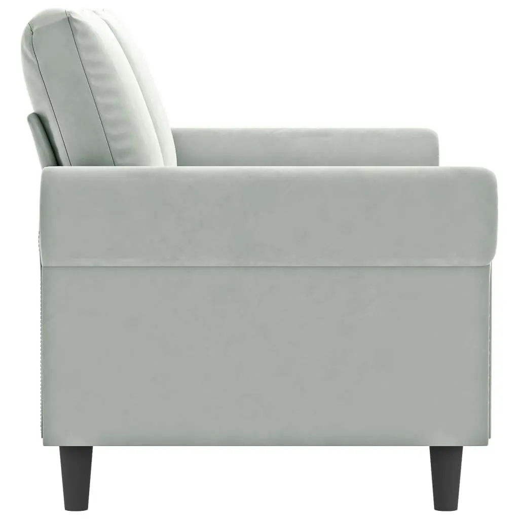 2-Seater Sofa Light Grey 140 cm Velvet 359529